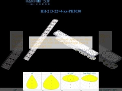 Lente de iluminação de rua LED de clareza superior 88pcs Otimizada para 3030 LEDs, feixe de ângulos múltiplos e perda mínima de luz