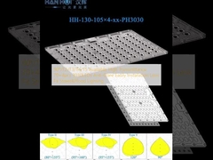90°/T2/T3/T4/T5 Disponível Alta Transmitância 70×4pcs 3030LEDs Anti-Relâmpago Fácil Instalação Lente Adequada Iluminação de Rua e Inundação