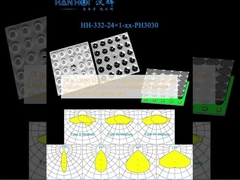 24 em 1 3030 LEDs Sete opções de distribuição de luz Saída de luz uniforme Instalação fácil Excelente Street & Inundation Lighting Lens