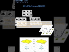 24pcs 3030LEDs 59,6×49,6mm Lente Quadrada Pequena Saída de Luz Uniforme Área de Baixo Brilho Iluminação Rodoviária e Iluminação de Inundação Lente