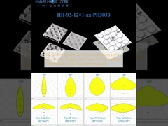 50×50mm Lente quadrada 12×1pcs Multiplos projetos de distribuição de luz Anti-reflexão PC Eco-Material Iluminação de ruas e lentes de projéteis