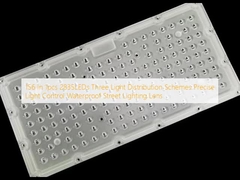 156 em 1pcs 2835LEDs Três esquemas de distribuição de luz Controle preciso da luz Lentes de iluminação de rua à prova d'água