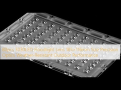 80pcs 3030LED Lâmpada de Inundação Lente 185×116mm Tamanho Óptica de Precisão Performance ao ar livre resistente a intempéries