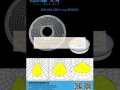 Lente de luz de alta baía UFO φ263.03×9mm 296pcs Controlo Óptico de Precisão de Contas de Lâmpada Lente Industrial