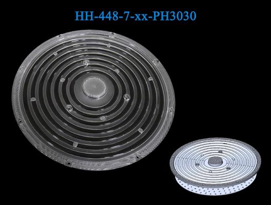 Diameter 265mm 2835 Type Chips 7 Rings Lens 200W Low Glare Industrial Light Lens